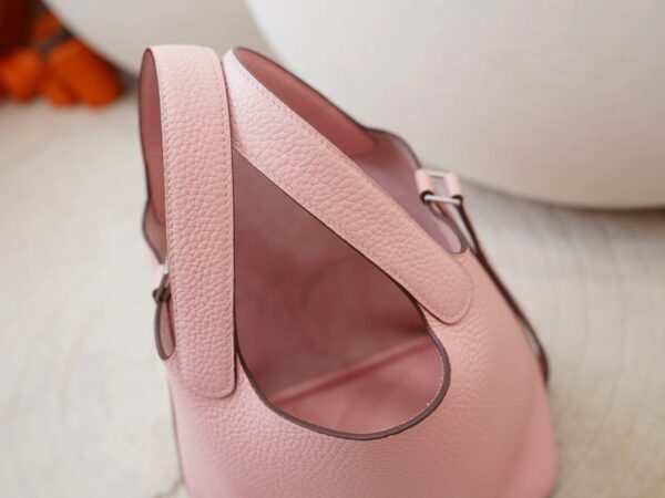 mmexport1725518114121 DDMode Bag Hermes Picotin 18CM Clemence Leather 3Q Rose Sakura Silver Hardware