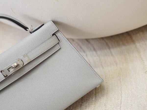 mmexport1725518175751 DDMode Hermes Mini Kelly 19CM Epsom Leather 4Z Gris Mouette Silver Hardware