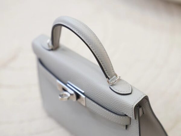 mmexport1725518201910 DDMode Hermes Mini Kelly 19CM Epsom Leather 4Z Gris Mouette Silver Hardware