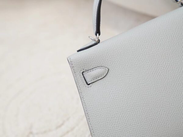 mmexport1725518203696 DDMode Hermes Mini Kelly 19CM Epsom Leather 4Z Gris Mouette Silver Hardware