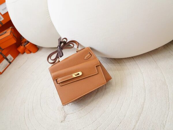 mmexport1725518228082-1-1 USA New York Hermes Kelly Desordre 20CM CC37 Gold Epsom Leather Gold Hardware