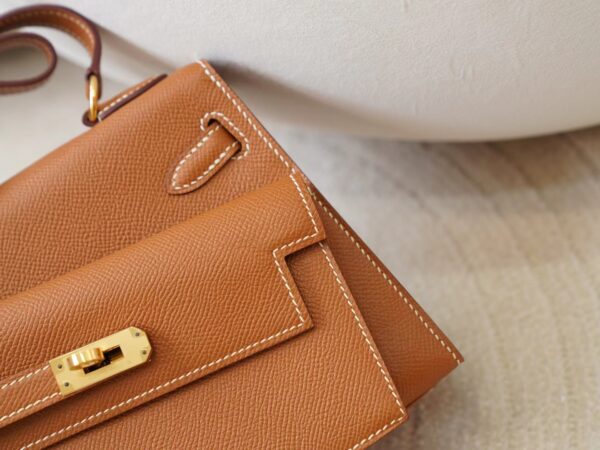 mmexport1725518231836 USA New York Hermes Kelly Desordre 20CM CC37 Gold Epsom Leather Gold Hardware