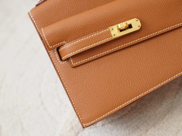 mmexport1725518233567 USA New York Hermes Kelly Desordre 20CM CC37 Gold Epsom Leather Gold Hardware