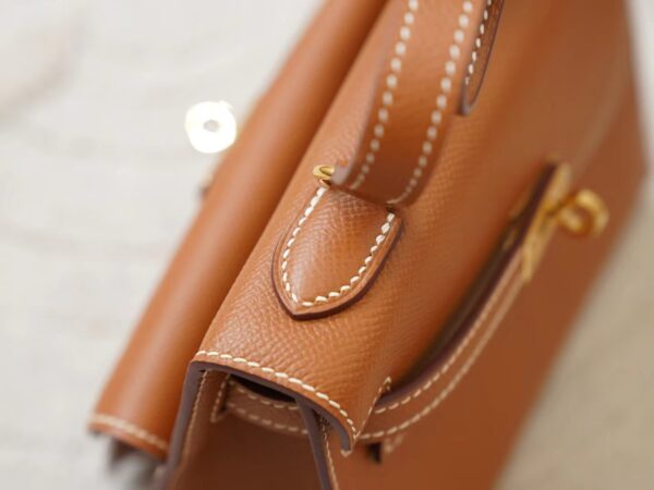 mmexport1725518235248 USA New York Hermes Kelly Desordre 20CM CC37 Gold Epsom Leather Gold Hardware