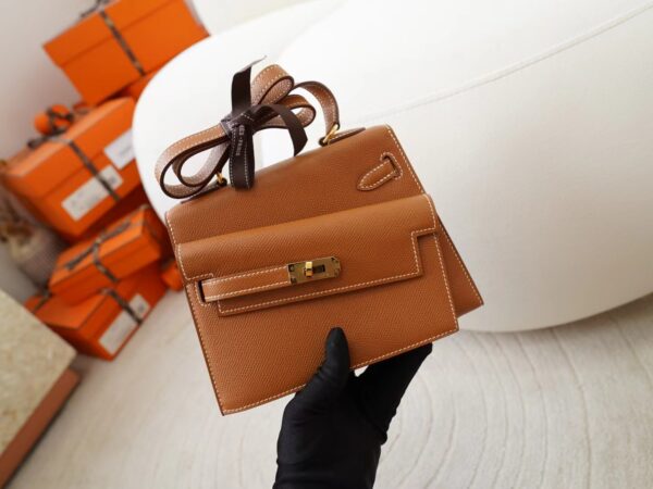 mmexport1725518238891 USA New York Hermes Kelly Desordre 20CM CC37 Gold Epsom Leather Gold Hardware