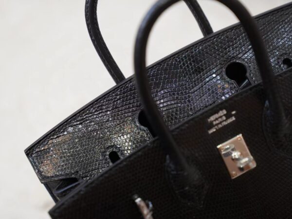 mmexport1725607083868 DDMode Hermes Lizard Leather Birkin Sellier 20CM 89 Noir Silver Hardware