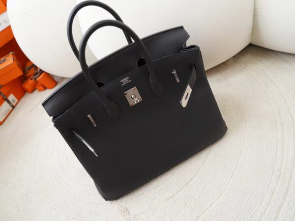 mmexport1725856599177 DDMode Hermes Bags Birkin 35CM CK89 Noir Togo Leather Silver Hardware