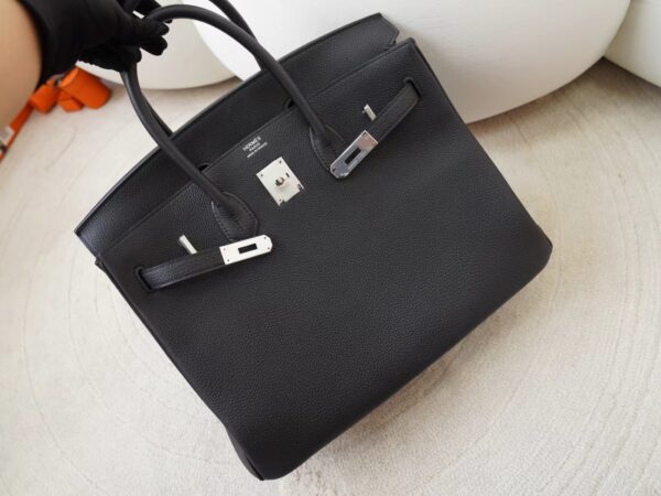mmexport1725856603039 DDMode Hermes Bags Birkin 35CM CK89 Noir Togo Leather Silver Hardware