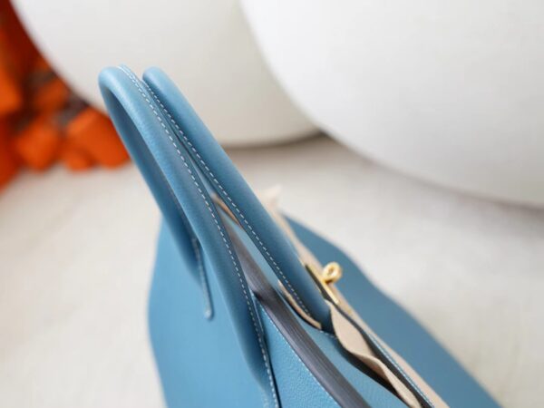 mmexport1725856624734 USA Washington Hermes Togo Leather Birkin 35CM D2 New Blue Jean Silver Hardware