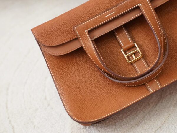 mmexport1725856752307 UK London Hermes CC37 Gold Barenia Faubourg Halzan Mini 22CM Gold Hardware