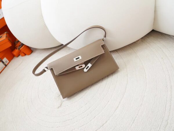 mmexport1725856859924 Hermes Bag Price Kelly Elan 27CM Madame Leather CK18 Etoupe Grey Silver Hardware