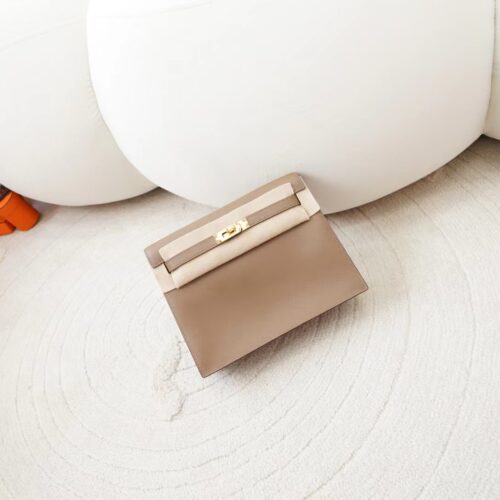 God Factory Bags Bags Hermes Kelly Danse 22CM Evercolor D0 Beige De Weimer Gold Hardware