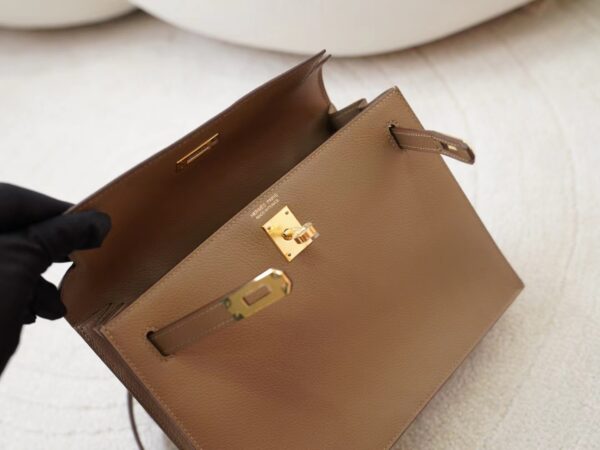 mmexport1726036751365 God Factory Bags Bags Hermes Kelly Danse 22CM Evercolor D0 Beige De Weimer Gold Hardware
