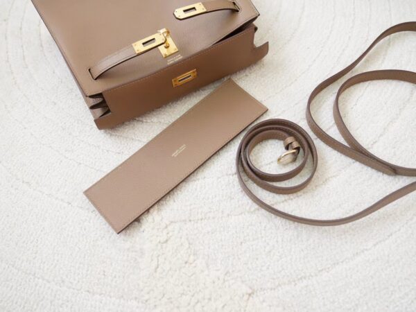 mmexport1726036756816 God Factory Bags Bags Hermes Kelly Danse 22CM Evercolor D0 Beige De Weimer Gold Hardware