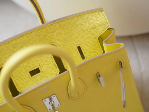 mmexport1726036988926 Hermes Bag Images Epsom Leather Birkin 25CM 9R Lime Silver Hardware