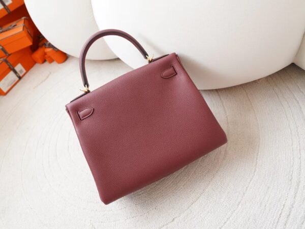 mmexport1726037088712 Canada Toronto Hermes Kelly 28CM Togo Leather CC55 Rouge H Gold Hardware