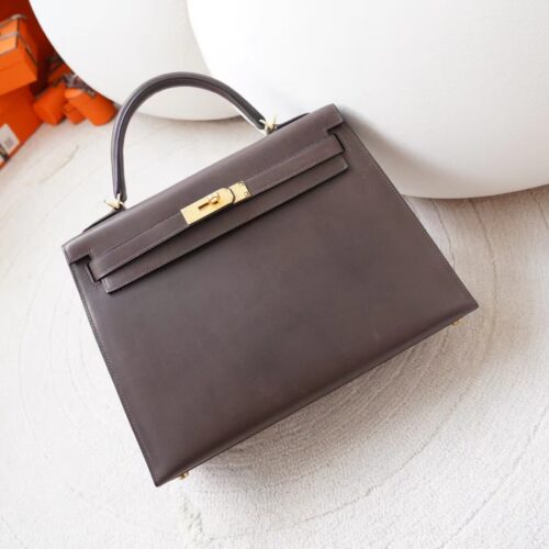 Singapore Kuala Lumpur Hermes Barenia Leather Kelly Sellier 32CM 46 Ebene Gold Hardware