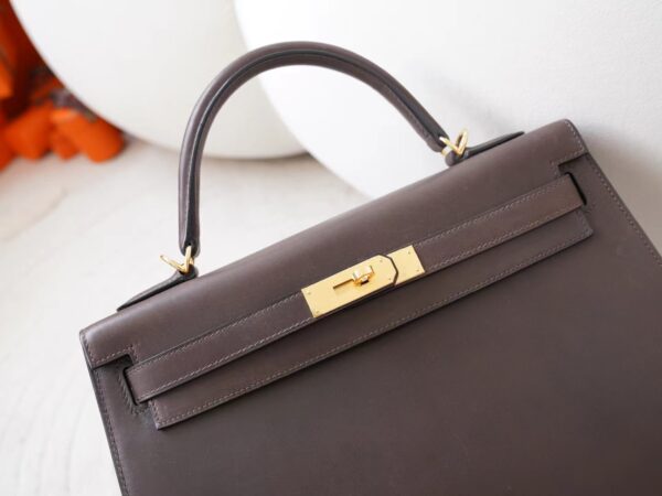 mmexport1726207889313 Singapore Kuala Lumpur Hermes Barenia Leather Kelly Sellier 32CM 46 Ebene Gold Hardware