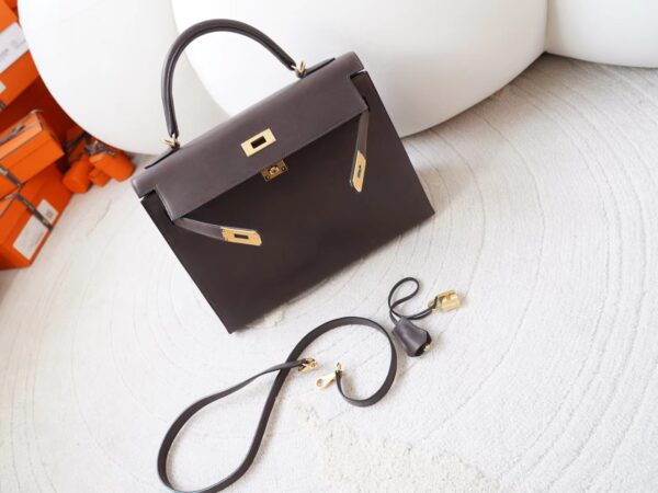 mmexport1726207901323 Singapore Kuala Lumpur Hermes Barenia Leather Kelly Sellier 32CM 46 Ebene Gold Hardware