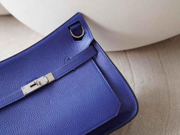 mmexport1726207942669 Hermes Bag Images Jypsiere 29CM Clemence Leather M3 Blue Encre Silver Hardware