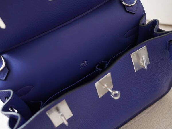 mmexport1726207948184 Hermes Bag Images Jypsiere 29CM Clemence Leather M3 Blue Encre Silver Hardware