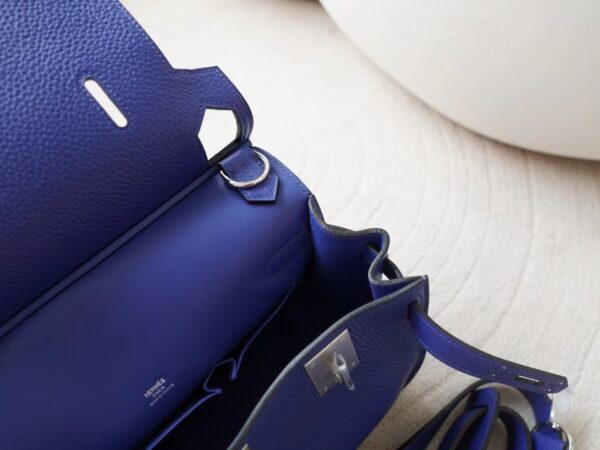 mmexport1726207951922 Hermes Bag Images Jypsiere 29CM Clemence Leather M3 Blue Encre Silver Hardware