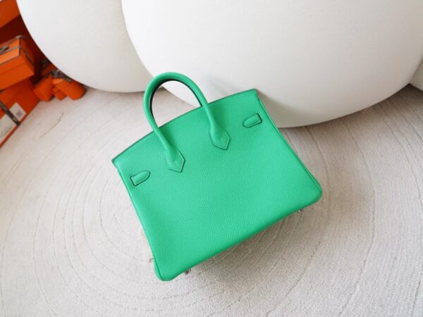 mmexport1726207969725 UK London Hermes Birkin 25CM Togo Leather 0Z Vert Comics Silver Hardware