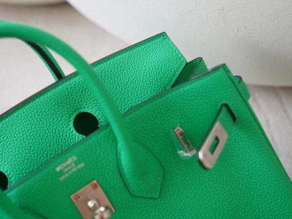 mmexport1726207984002 UK London Hermes Birkin 25CM Togo Leather 0Z Vert Comics Silver Hardware