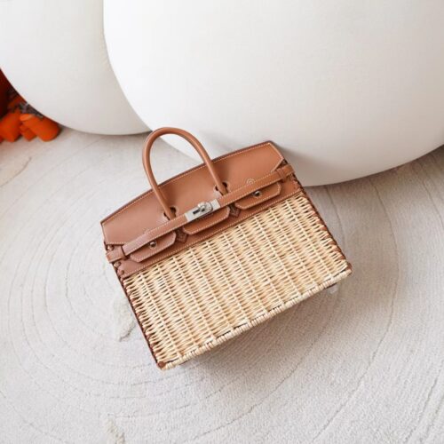 Hermes Birkin Picnic 25CM 37 Gold Swift Leather / Bamboo Gold Hardware