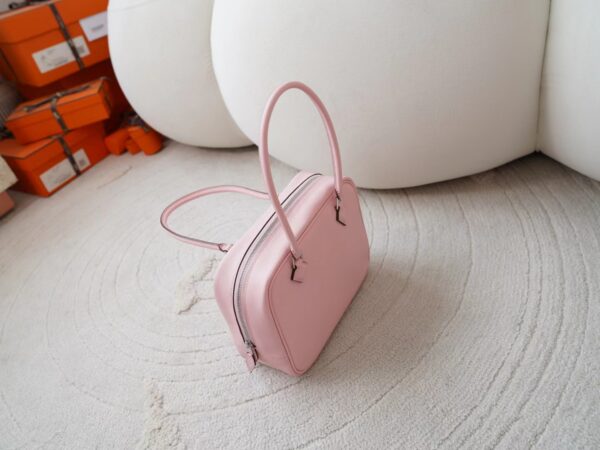 mmexport1726210322532 Hermes Bag Images Swift Leather Plume Mini 20CM 3Q Rose Sakura Silver Hardware