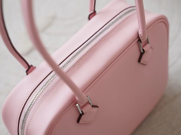 mmexport1726210329701 Hermes Bag Images Swift Leather Plume Mini 20CM 3Q Rose Sakura Silver Hardware