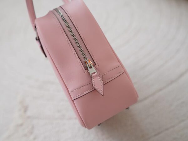 mmexport1726210331478 Hermes Bag Images Swift Leather Plume Mini 20CM 3Q Rose Sakura Silver Hardware