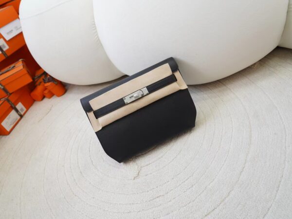 mmexport1726298824349-1 Hermes Epsom Leather Kelly Depeches 25CM Clutch Bag 89 Noir Silver Hardware