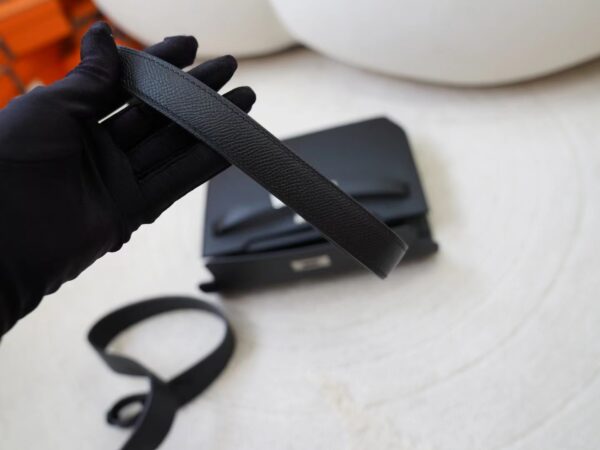 mmexport1726298840345 Hermes Epsom Leather Kelly Depeches 25CM Clutch Bag 89 Noir Silver Hardware