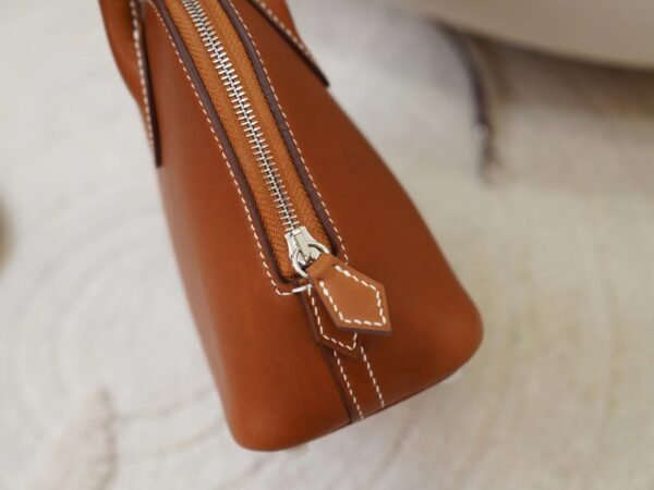 mmexport1726298947370 UK London Hermes Mini Bolide 18CM CK37 Gold Barenia Leather Silver Hardware