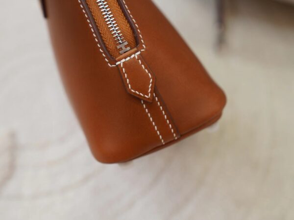 mmexport1726298949223 UK London Hermes Mini Bolide 18CM CK37 Gold Barenia Leather Silver Hardware