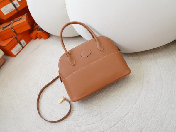 mmexport1726298971006-1 Hermes Bolide 27CM Women’s Bag CC37 Gold Evercolor Leather Gold Hardware