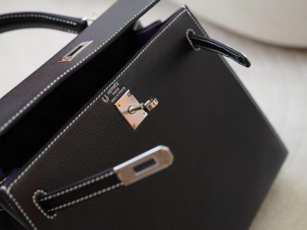 mmexport1726299120940 Hermes Bag Price 89 Noir / 9W Crocus Chevre Leather Kelly Sellier 25CM Silver Hardware