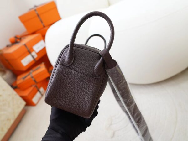 mmexport1726644713865 USA Washington Hermes 0G Rouge Sellier Clemence Leather Mini Lindy 19CM Gold Hardware
