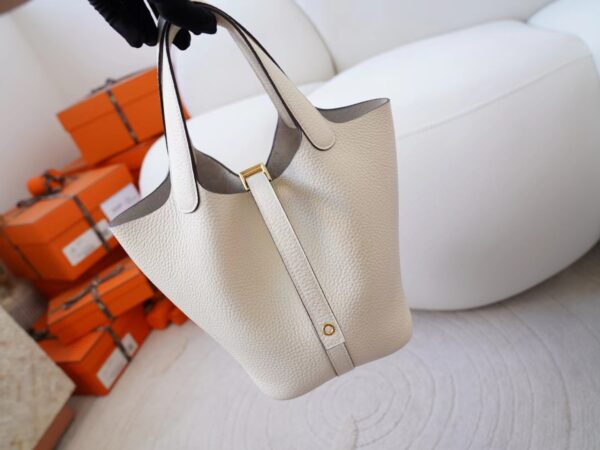 mmexport1726735255152 Hermes Bag Price Clemence Leather I2 Nata Picotin 18CM Gold Hardware