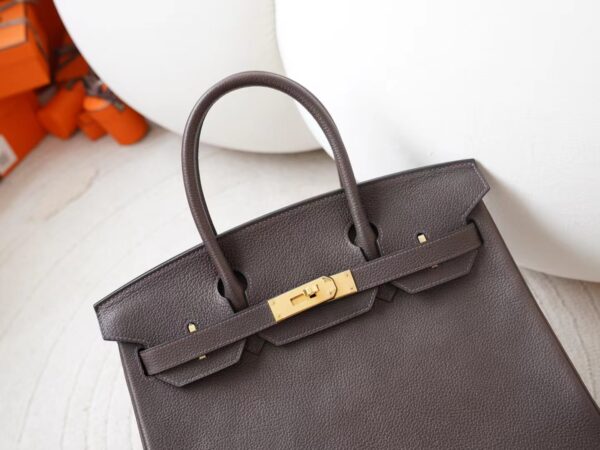 mmexport1727074558717 Hermes Birkin 30 Bag Images Faubourg Barenia CC46 Ebene Gold Hardware