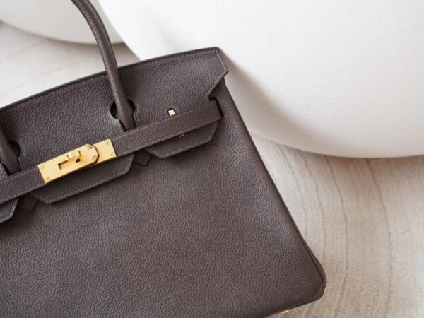 mmexport1727074560695 Hermes Birkin 30 Bag Images Faubourg Barenia CC46 Ebene Gold Hardware