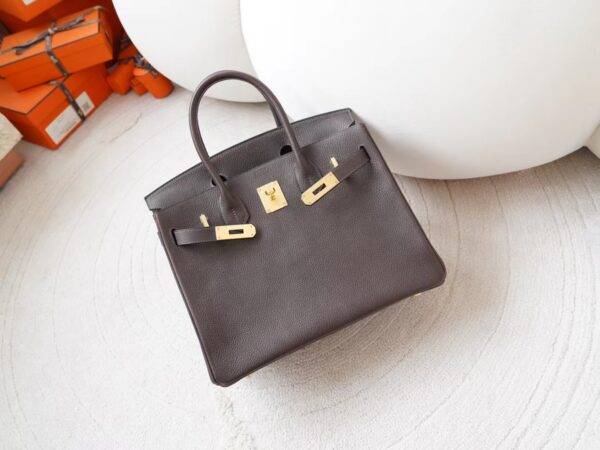 mmexport1727074571555 Hermes Birkin 30 Bag Images Faubourg Barenia CC46 Ebene Gold Hardware