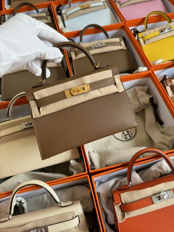 mmexport1729233849368-1 Hermes Bag Images Mini Kelly 19CM 3G Alezan Epsom Leather Silver Hardware