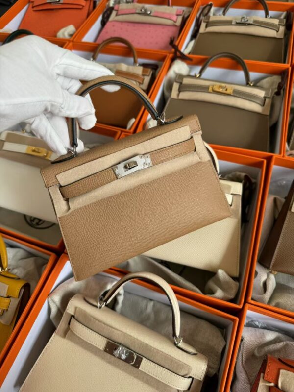 mmexport1729233892438-1-2 God Factory Bags Hermes Mini Kelly 19CM 0M Chai Epsom Leather Silver Hardware