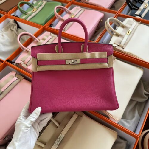 Taiwan Hermes L3 Rose Purple Togo Leather Birkin 25CM Silver Hardware