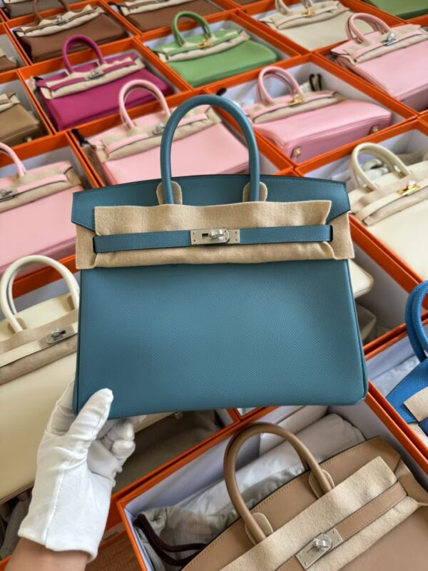 mmexport1729502682556-1 Hermes Birkin 25 Bag Price Blue Jean Epsom Leather Silver Hardware