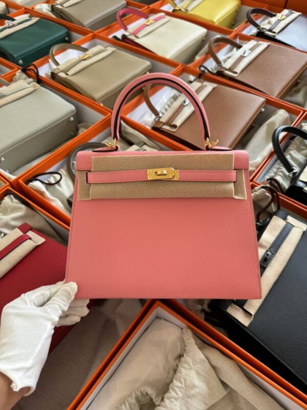 mmexport1729587370346-1 Hermes Bag Price Epsom Leather Kelly Sellier 25CM 1Q Rose Confette Gold Hardware