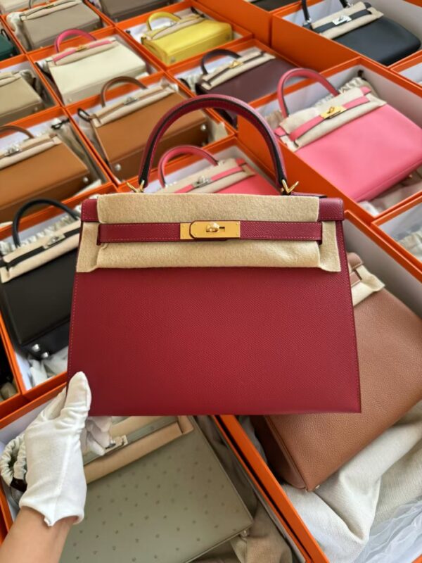 mmexport1729587440207-1 Russia Moscow Hermes Kelly Sellier 28CM Epsom Leather K1 Rouge Grenade Gold Hardware