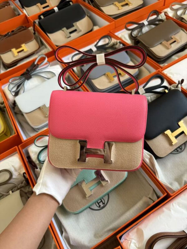 mmexport1729760188512-1 USA Los Angeles Constance 19CM Epsom Leather 8W Rose Azelee Silver Hardware